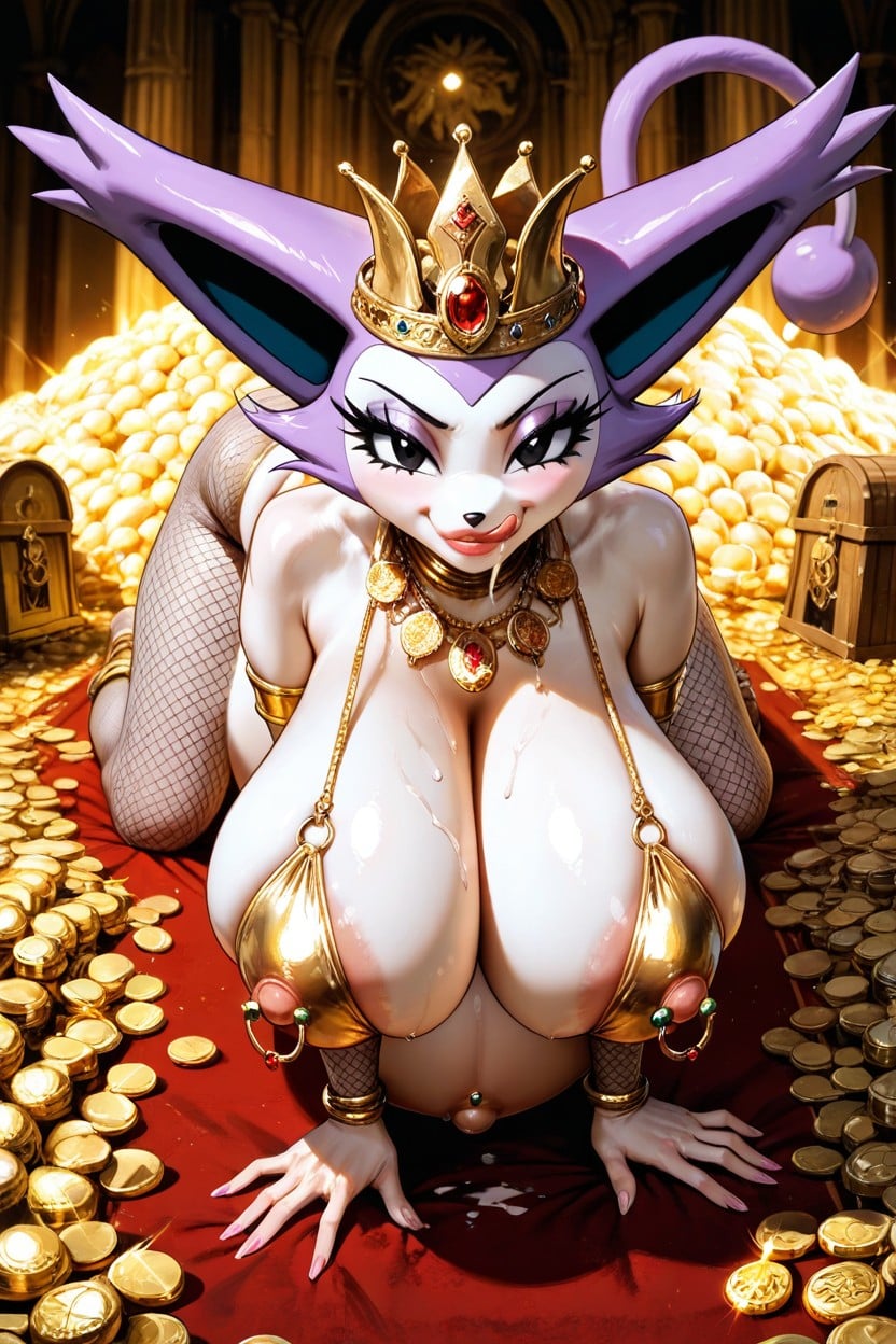 Furry, Female Delcatty, Puffy Bimbo Lips Hentai AI Porn