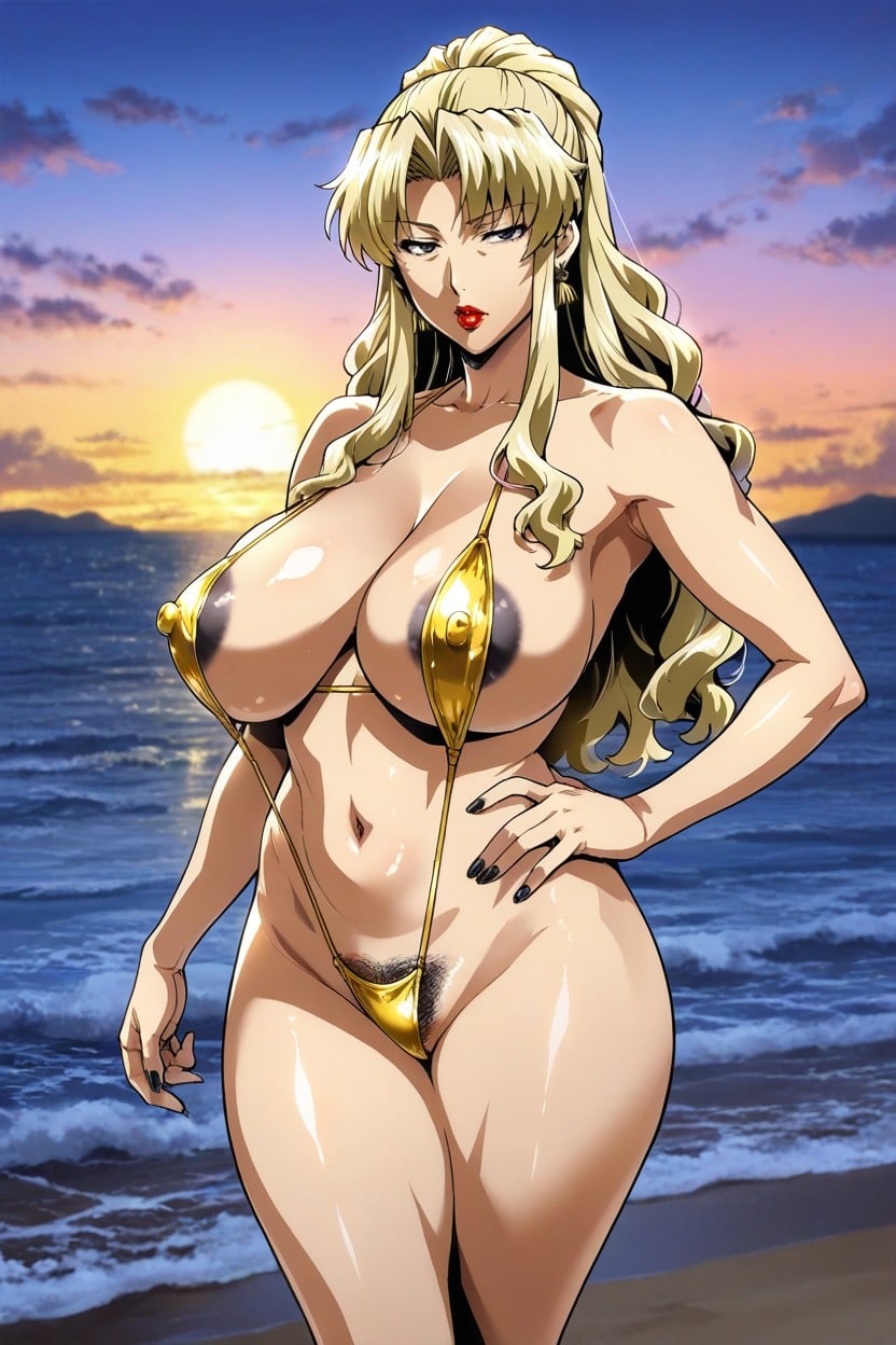 Big Lips, Trimmed Pubic Hair, Beautiful Face Hentai AI Porn