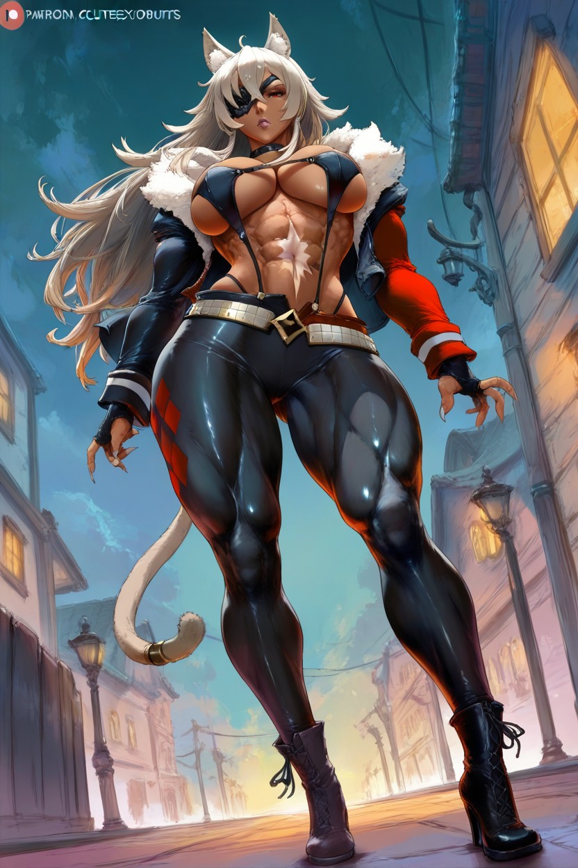 White Sharp Nails, Ash Hair, Bottom Up Hentai AI Porn