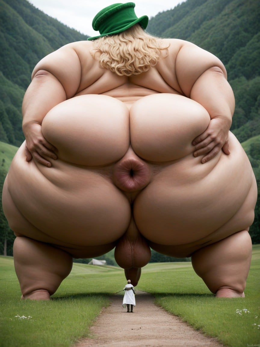 Gigantic Ass, Full Body View, Curvaceous AI Gay Porn