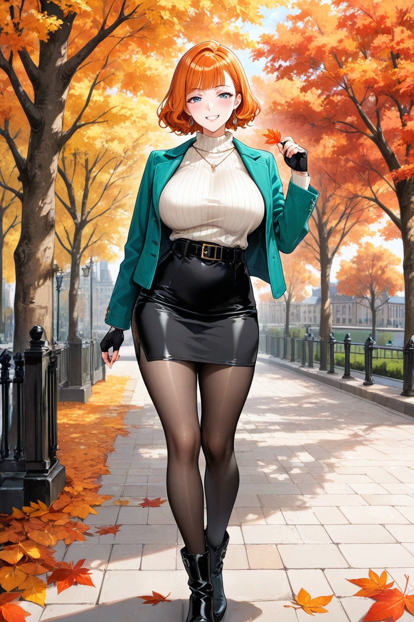 Satisfied, Mischievous, Ginger Hentai AI Porn