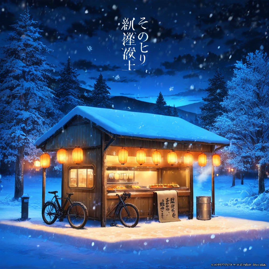 "isometric View An Large-sized Caravan Food Truck Like-yatai, Style, Night AI Porn