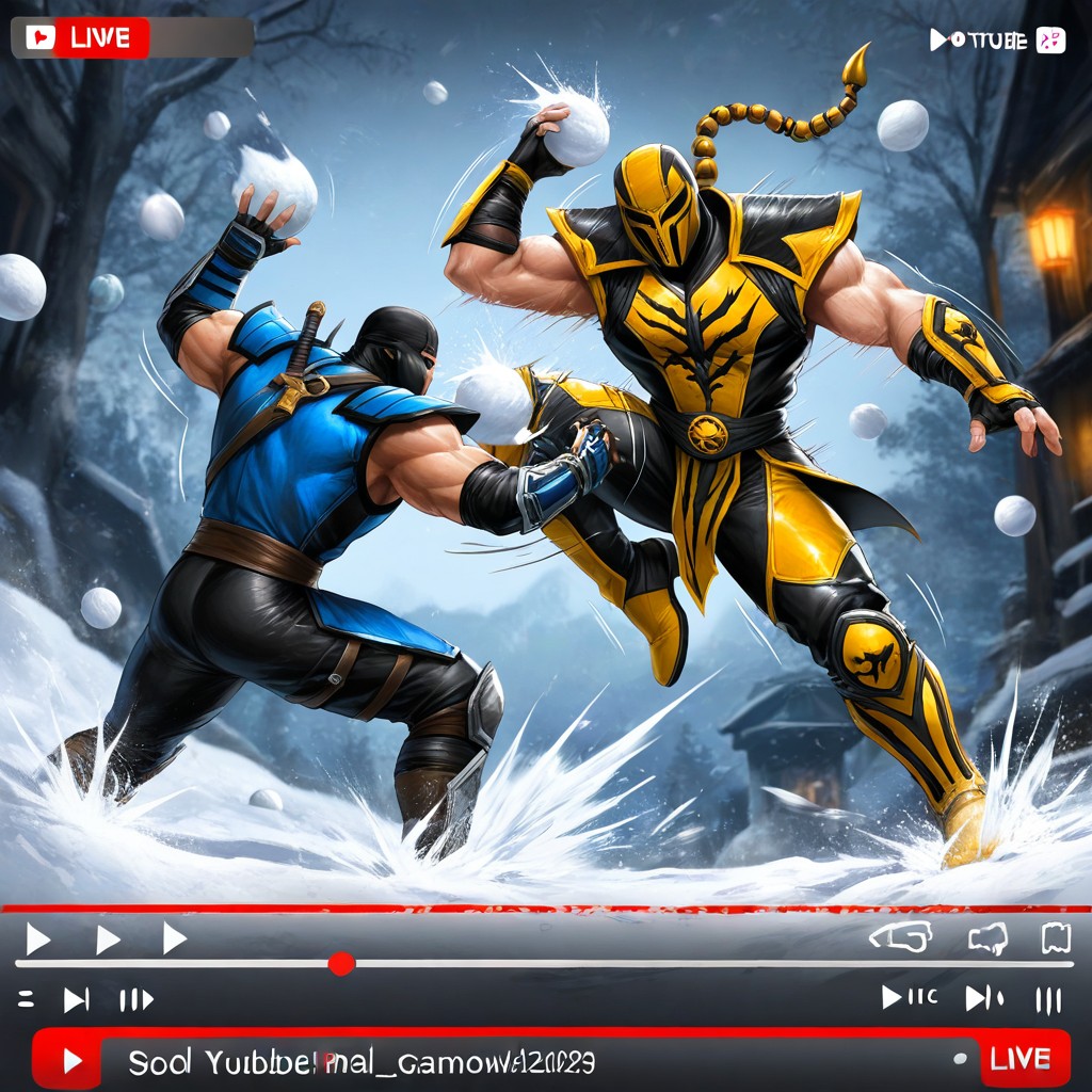Heath Bars, Snowball Fight, Create Screenshot From Classic Mortal Kombat Game AI Porn