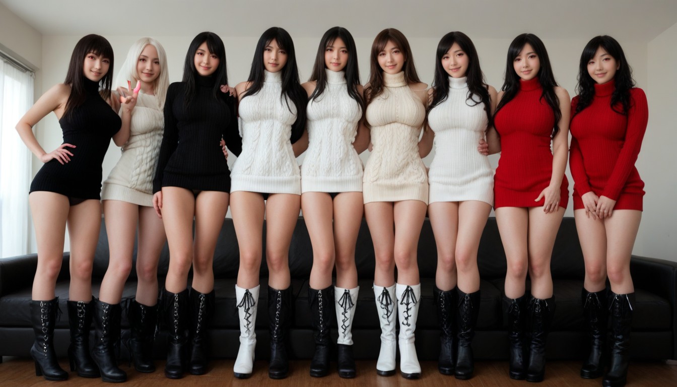 Beautiful Korean Idol Faces, Bottom Up, Cosplay AI Porn