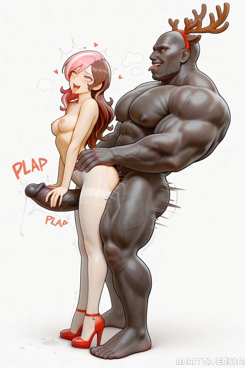 Side View, Side View, Giant Black Man Hentai AI Porn
