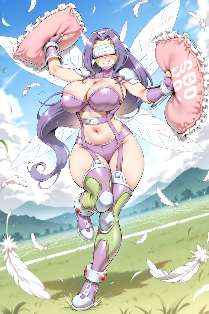Frilled Pillow, Swinging A Pillow, Pillow Between Thighs Hentai AI Porn