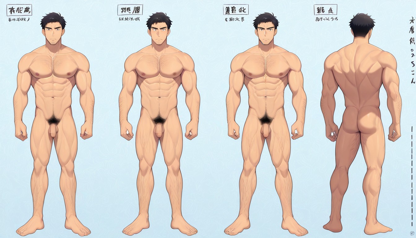 Thick Body Hair, Nu, And Distinctive Features Porno IA Gay