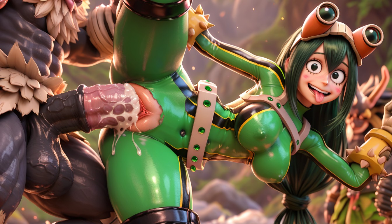 Tsuyu Asui Hero Cosplay, Tsuyu Asui Pussy Hard Deep Fuck By Gigantic Cock, Cave AI Porn