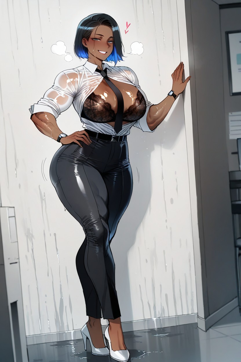 Bob, White Office Shirt, Brown Skin Hentai AI Porn