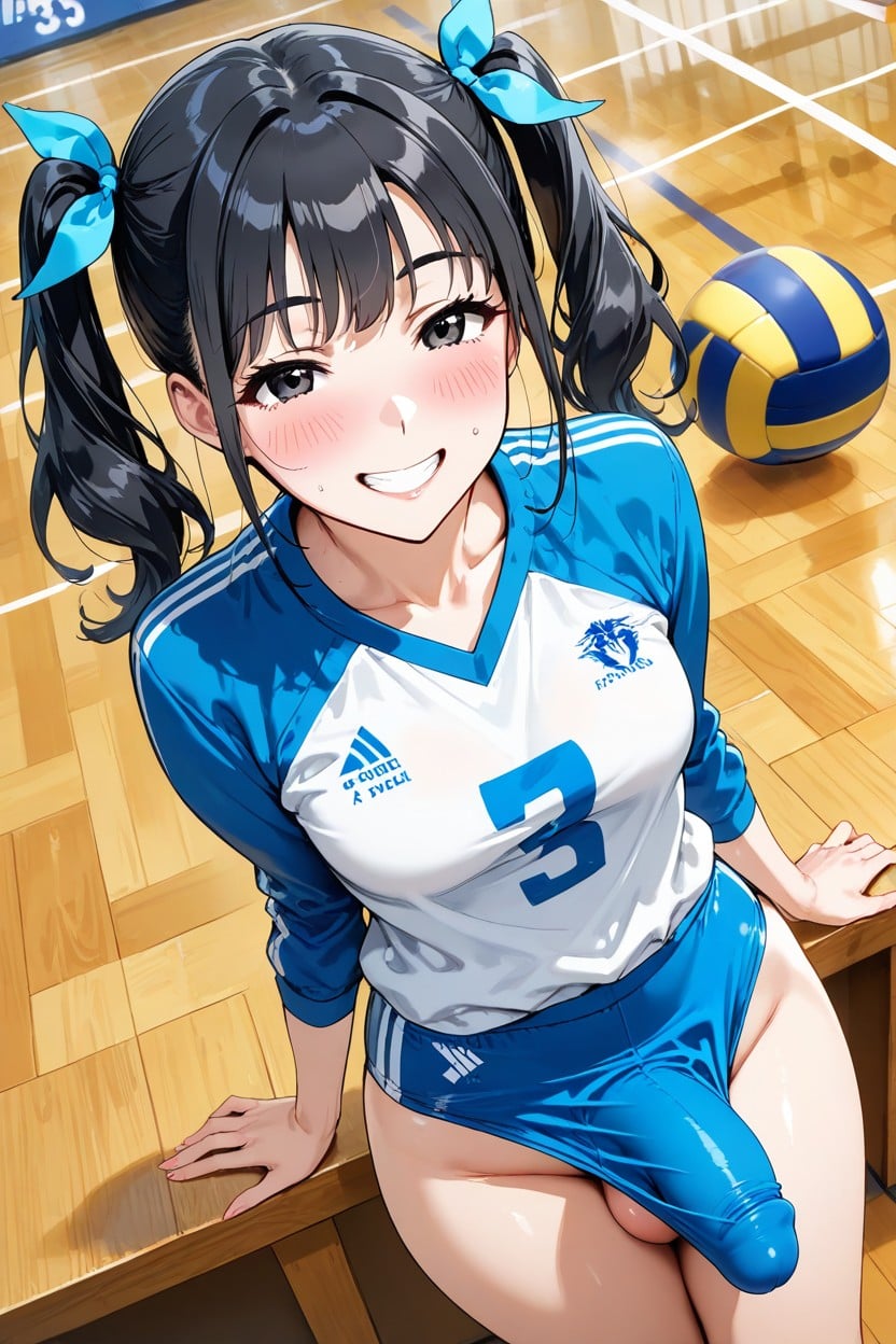 Small Ass, Black Hair, Small Breasts Hentai AI Porn