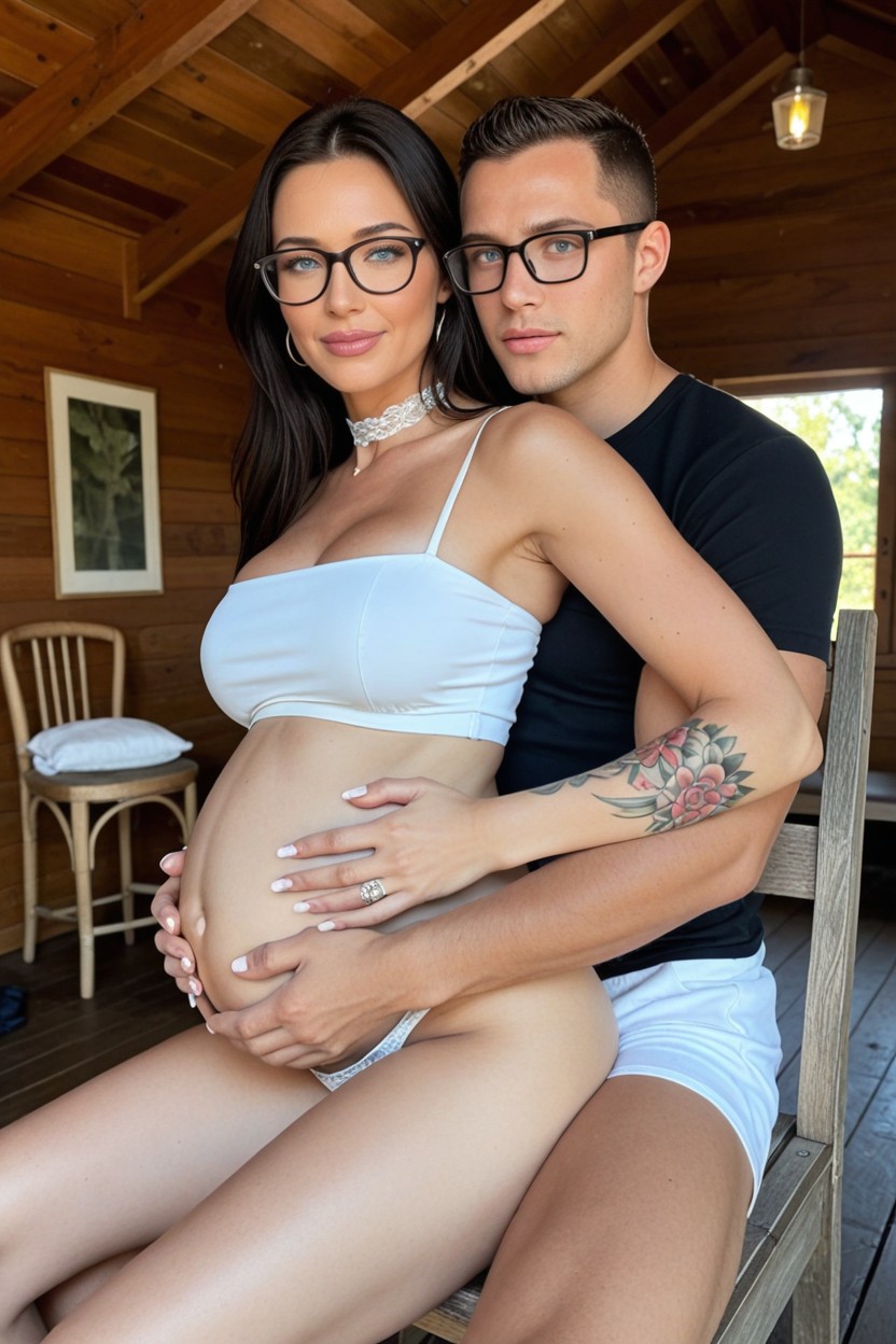 Tattoo, Wide Open Eyes, Pregnant AI Porn