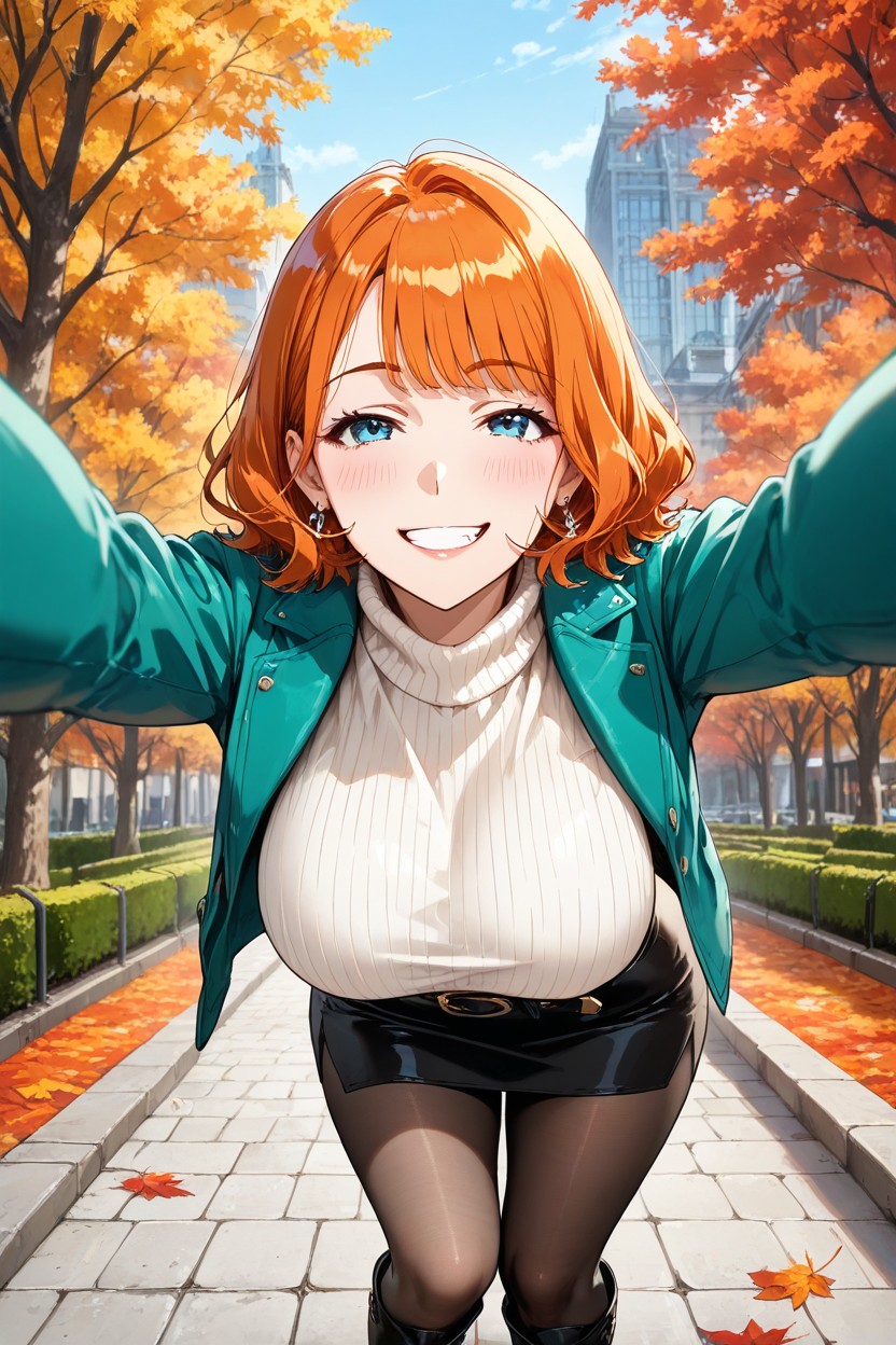 Black Fingerless Gloves, Tights, Seductive Hentai AI Porn