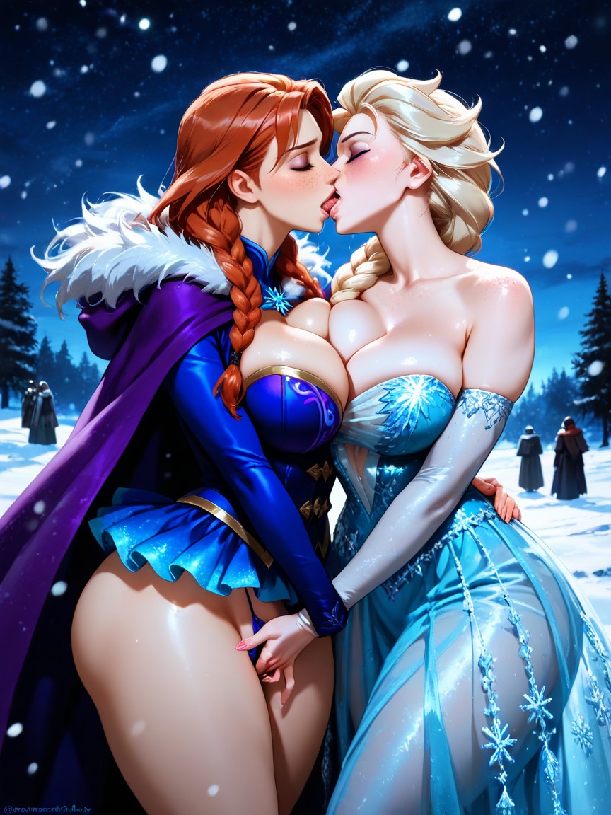 In Skimpy Dresses, Thick Thighs, Peaceful Disney-style Fantasy Hentai AI Porn
