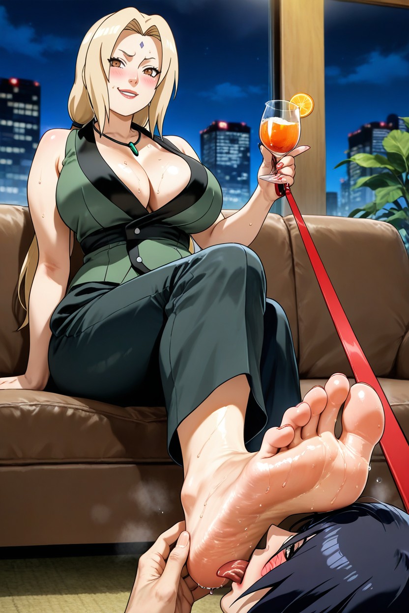 Perfect Feet, She Laughs Out Loud At Him, Very Detailed Image Hentai AI Porn