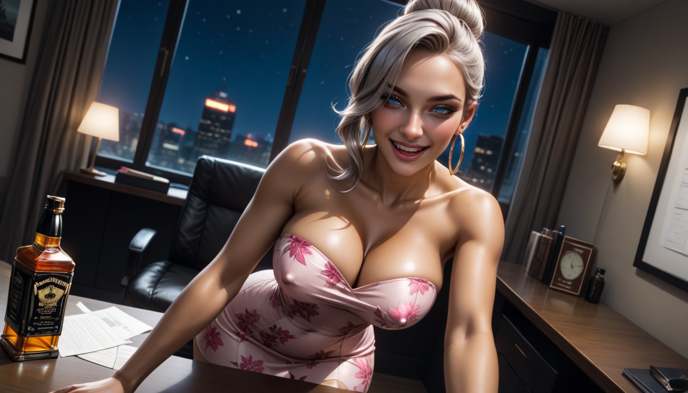 Thighs Exposed, Front View, Horny AI Porn