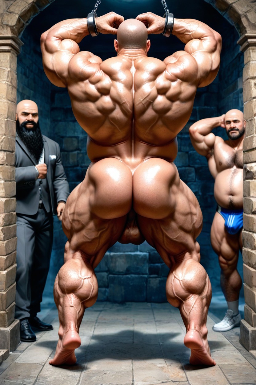 Veiny Arms, Muscular Legs, Donjon Porno IA Gay