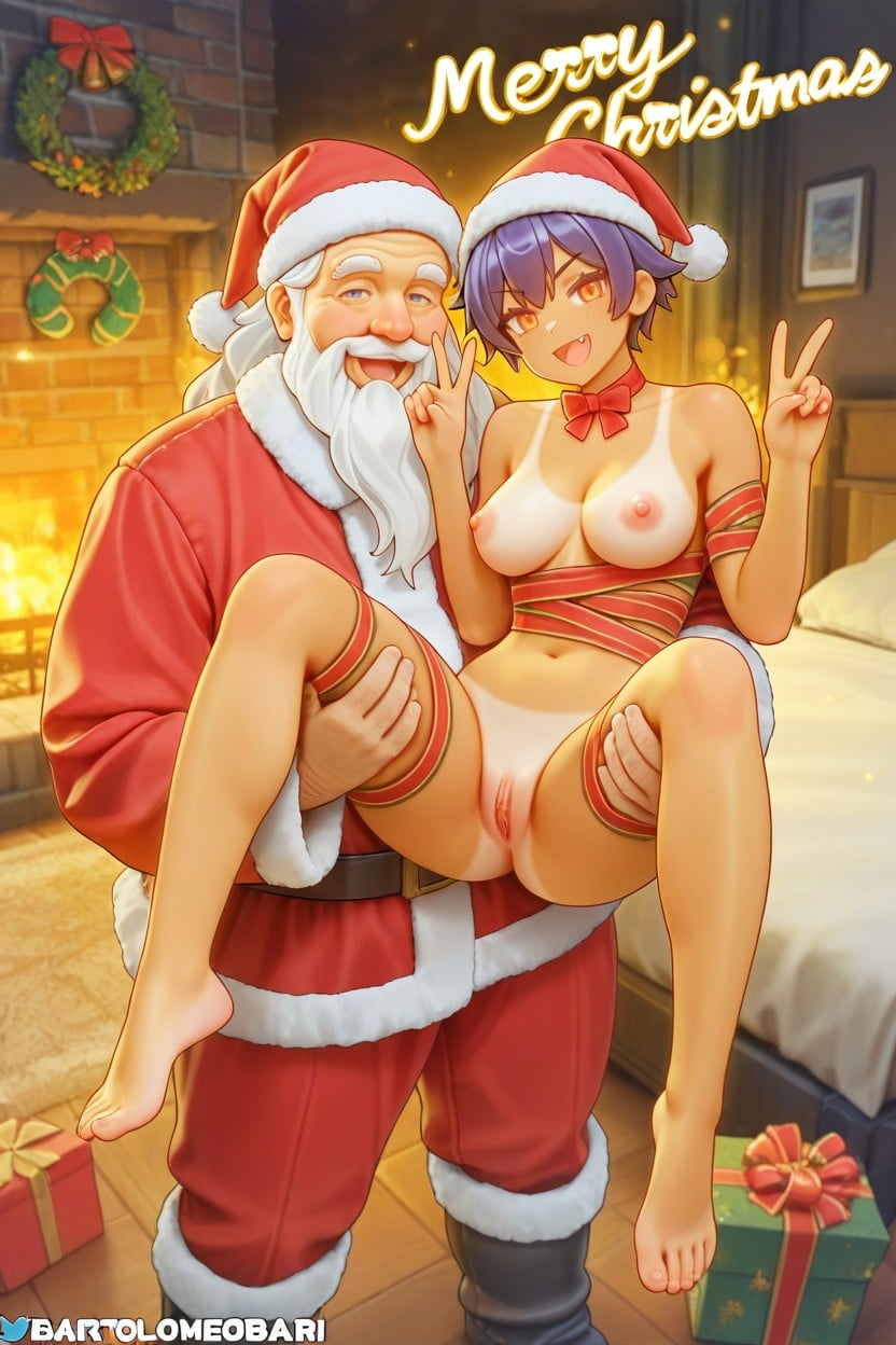 Red Bowtie Choker, 18+, Athletic Body Hentai AI Porn