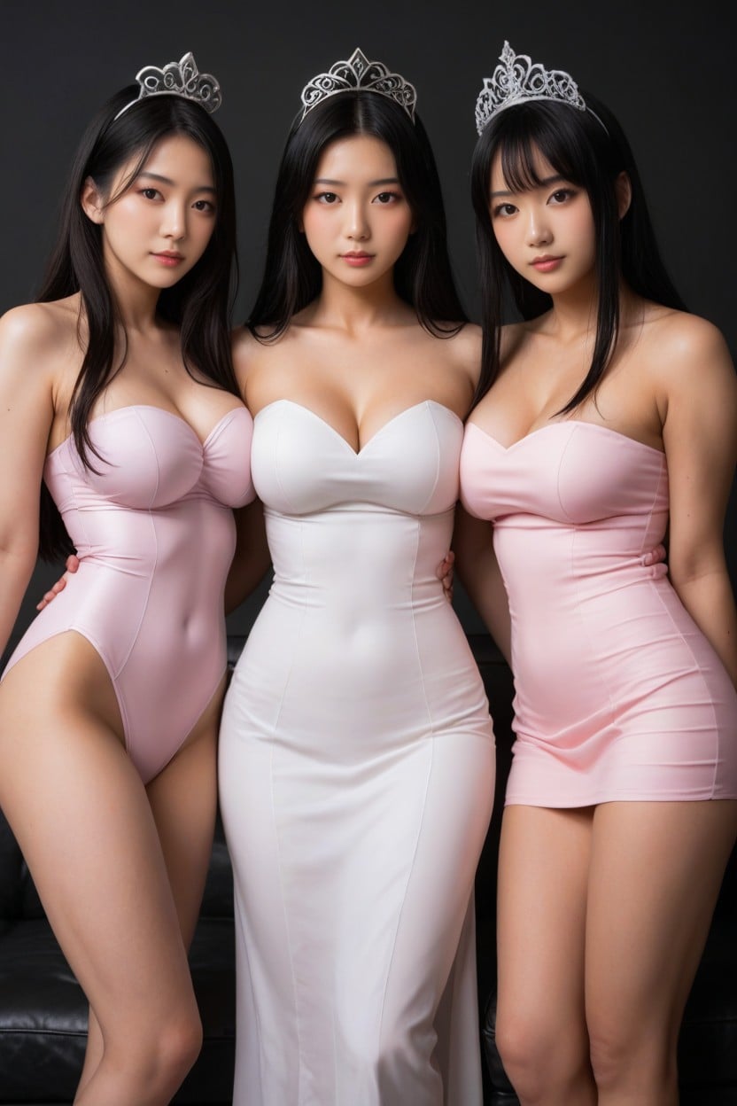 Women Looking At Viewer, Cosplay, Black Hairs AI Porn