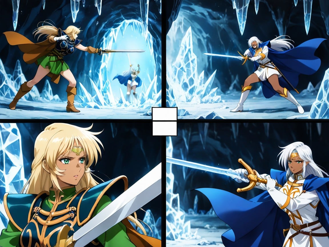 Manga Panel, Scenic Photo, Epic Duel Hentai AI Porn