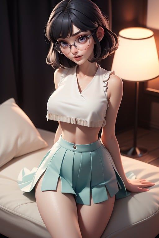 Pale Skin, Light Fair Skin, Black Eyeliner Hentai AI Porn