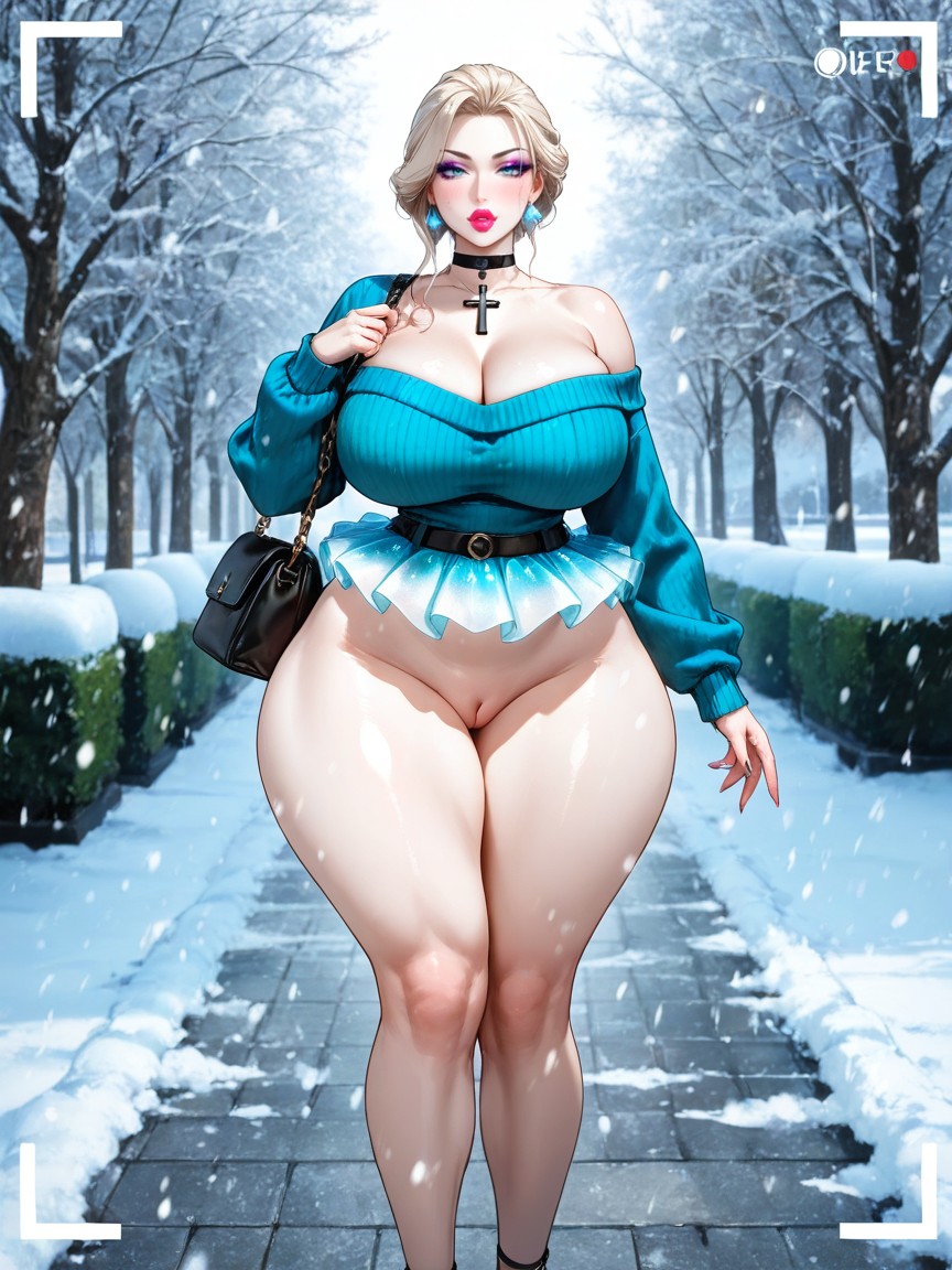 Beautiful, Standing, Thick Thighs Hentai AI Porn