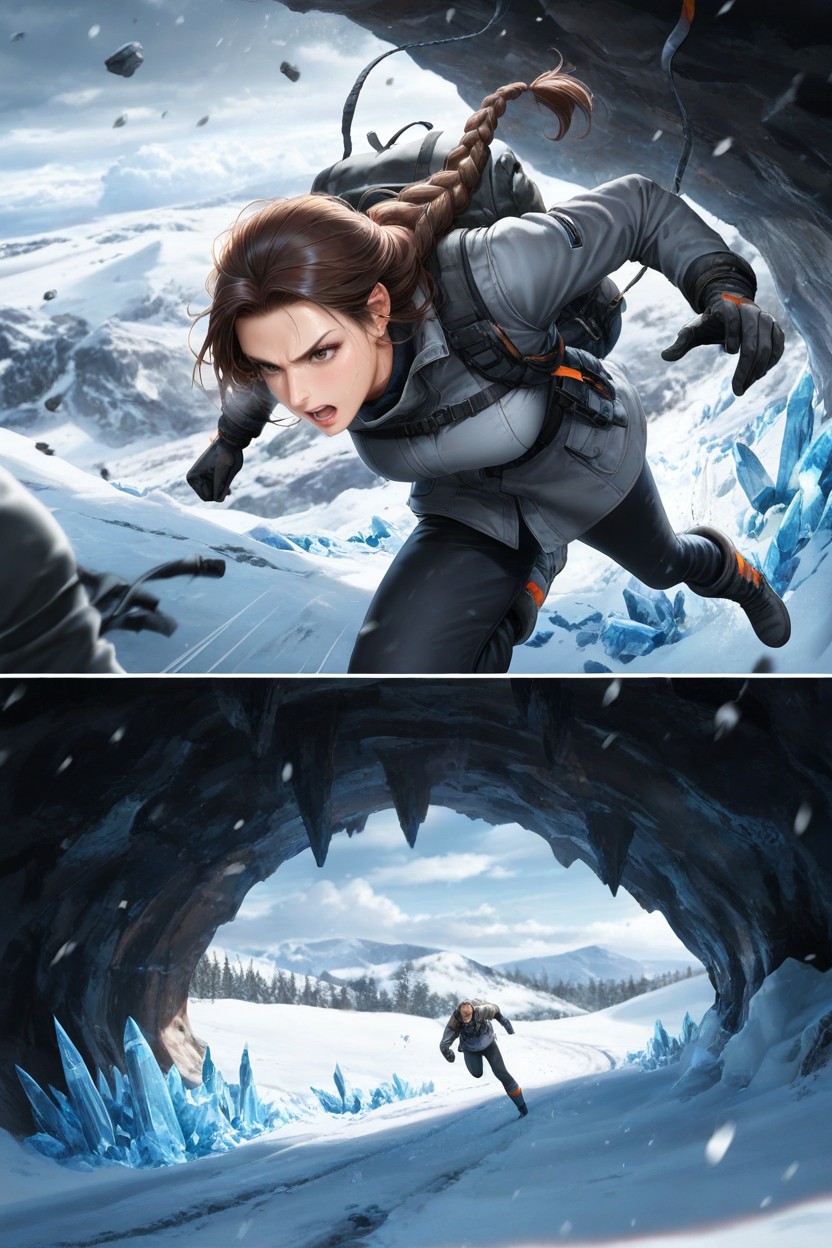 White Out Snow, Realistic Features, Multi-panel Hentai AI Porn