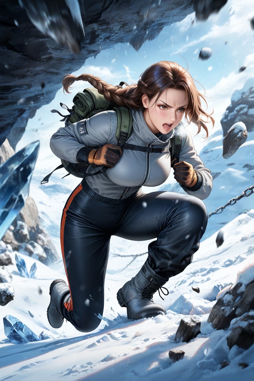 Snow Boots, Cinematic Lighting, Heavy Snowfall Hentai AI Porn