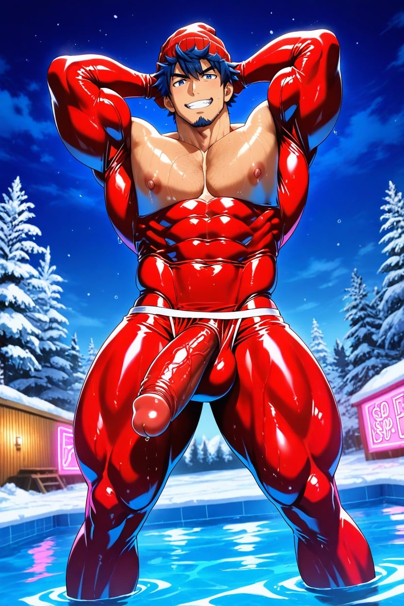 Grinning, Long Legs, Blue Eyes AI Gay Porn