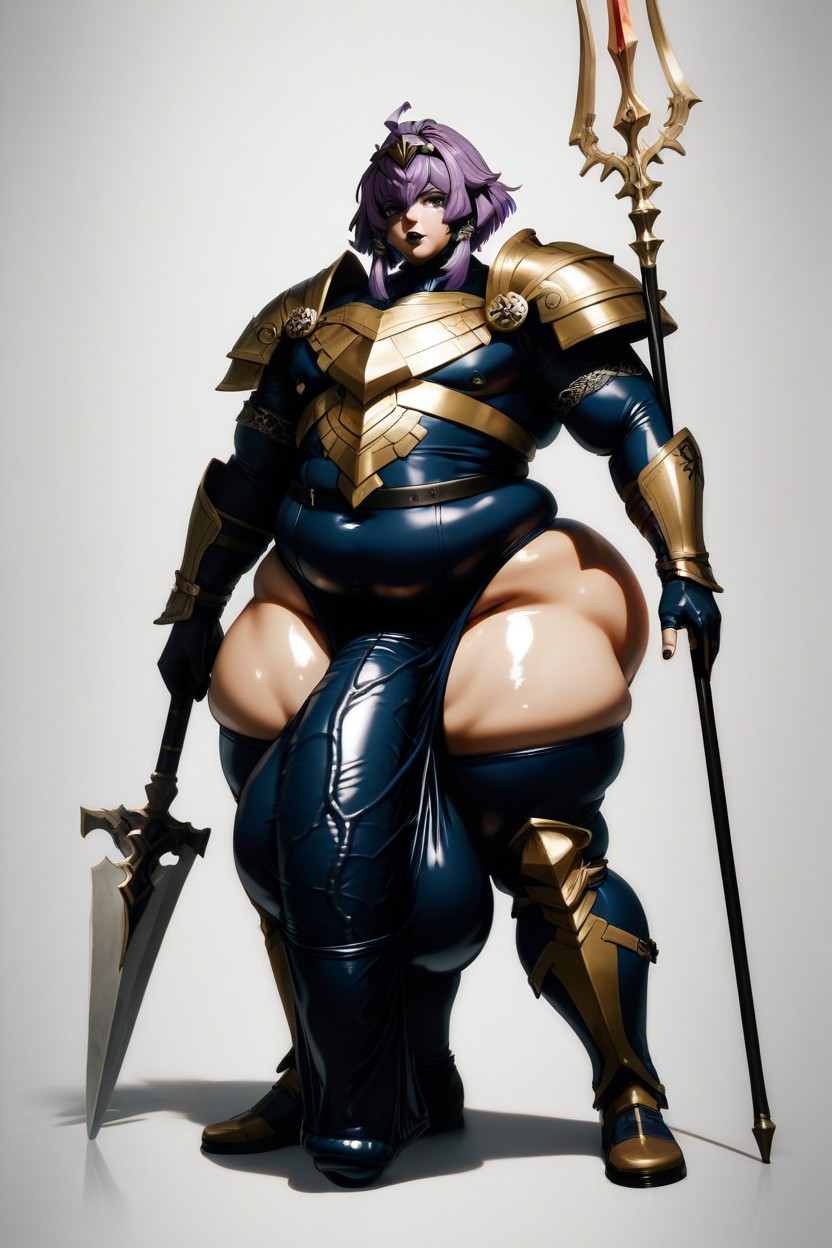 Grande Longueur, Dark Lipstick, Hyper Thick Chubby Body Porno IA Gay