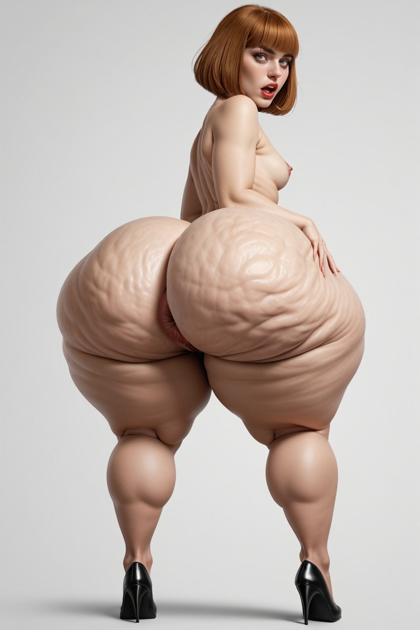Naked, Very Visible Rectum, Thick Thighs AI Porn