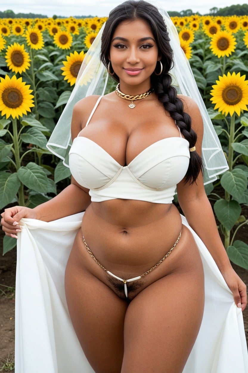 Big Round Lips, Front View, Round Body Indian AI Porn