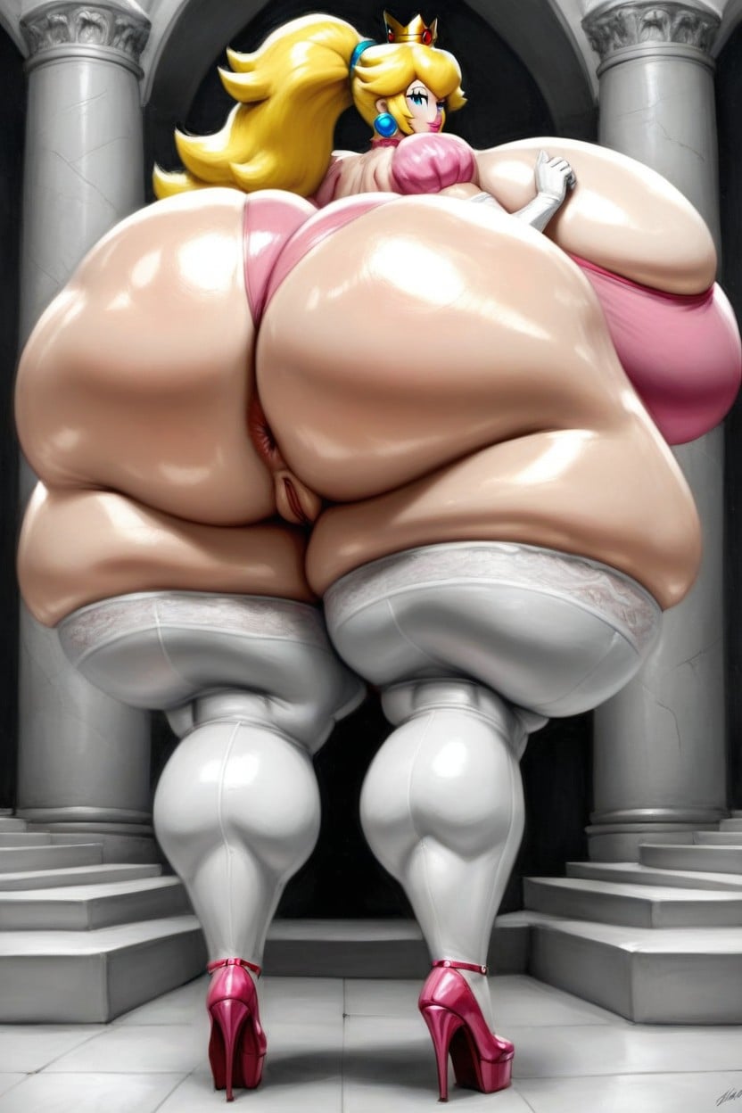 Extreme Gigantic Ass, Extreme Giant Ass, Princess Peach AI Porn