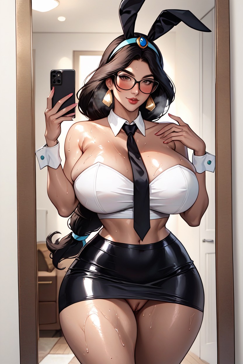 Selfie, Wide Hips, Shapely Hentai AI Porn