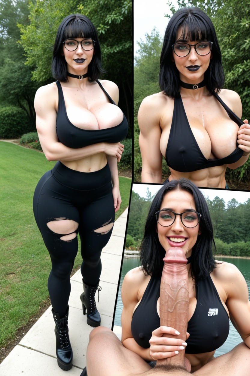 Ripped Clothes , Round Face, Nursing Handjob AI Porn