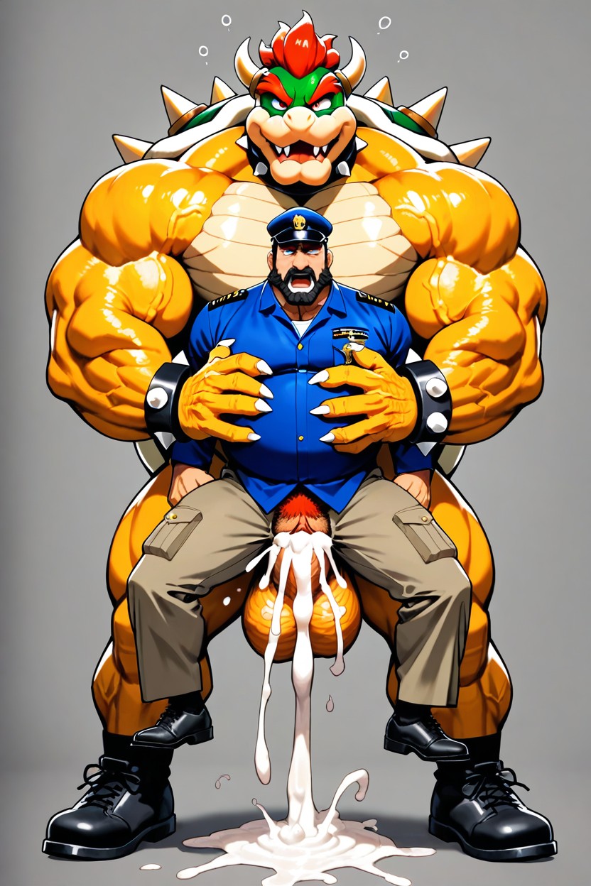 Belly Full Of Cock, Explorer And Bowser, Explorer Man With Pussy Being Fucked By Bowser AI Gay Porn