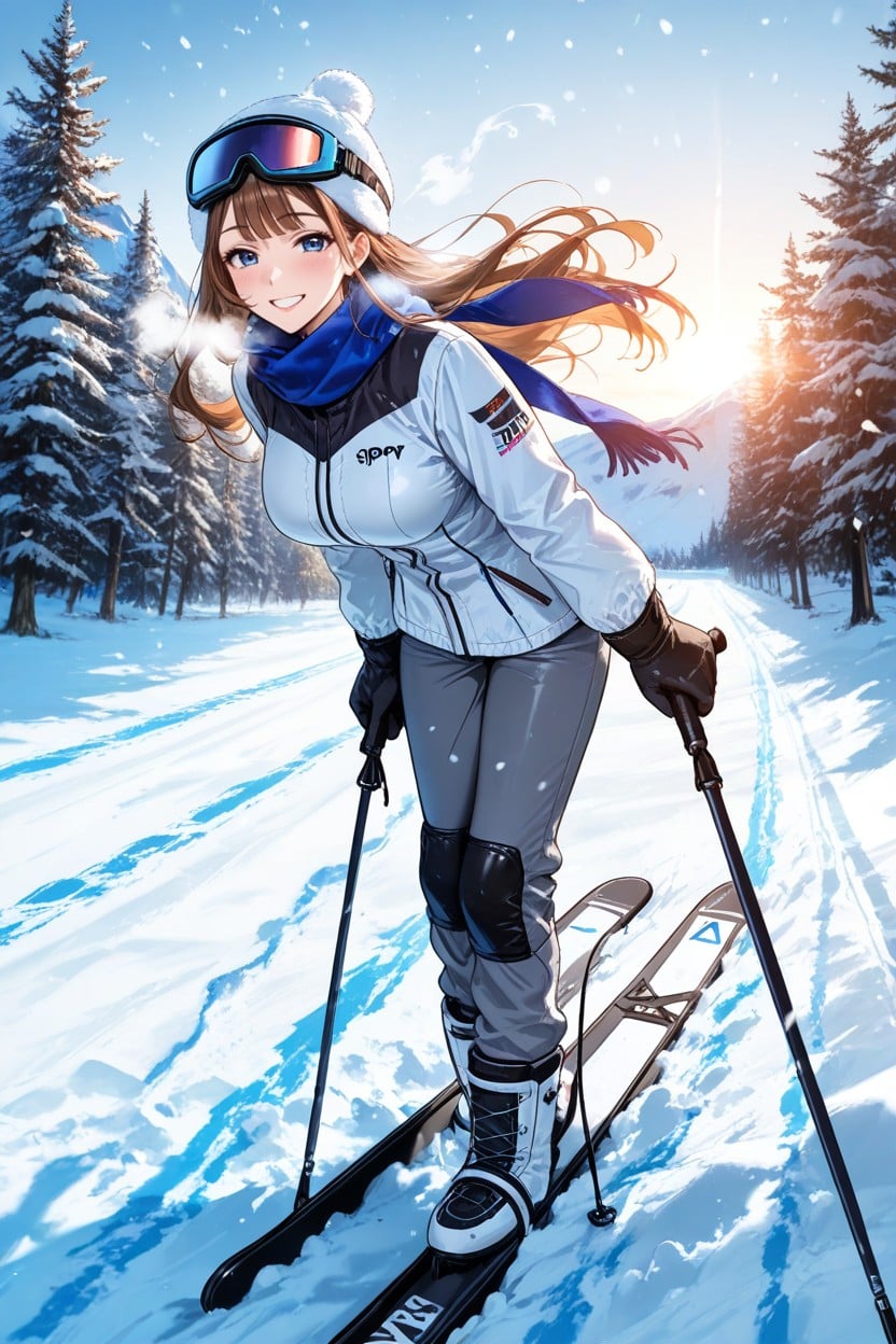 Side View, Side View, Light Snowing Weather Hentai AI Porn
