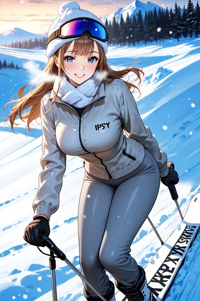 Wispy Hair Bangs, Soft Lighting, Leanning Forward Hentai AI Porn