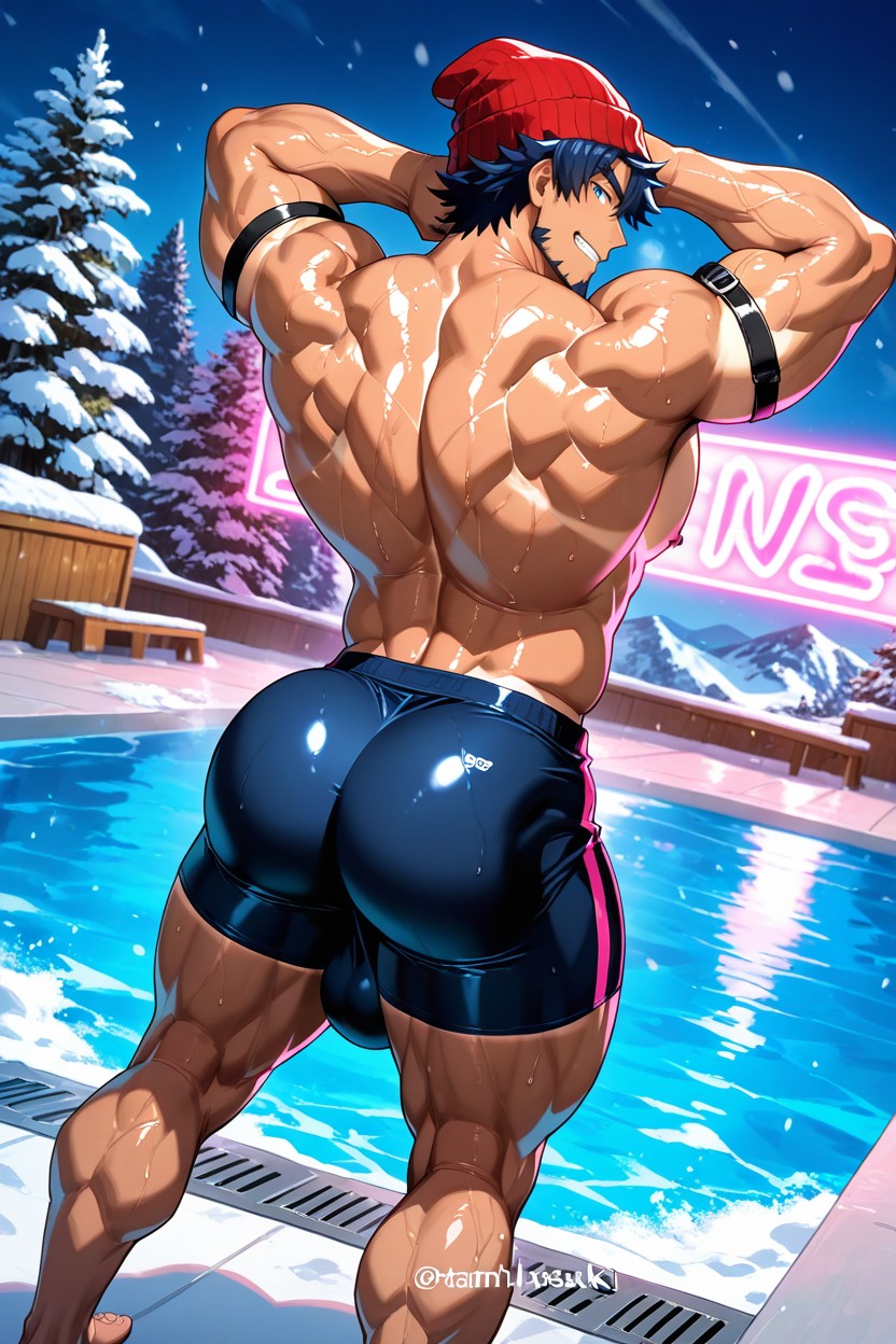 Dark Blue Hair, Snow, Large Ass Porno IA Gay