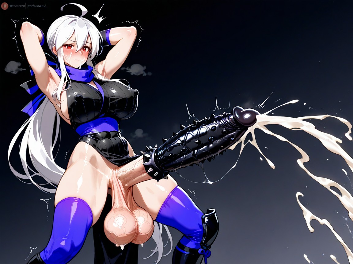 Hyper Massive Testicles, Cumshot Like Squirting, Saggy Testicles Hentai AI Porn