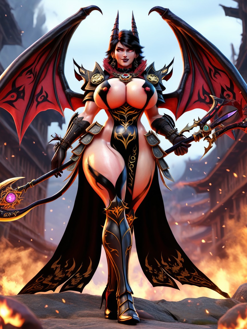 Lipstick, Colossal Breast, Makeup AI Porn