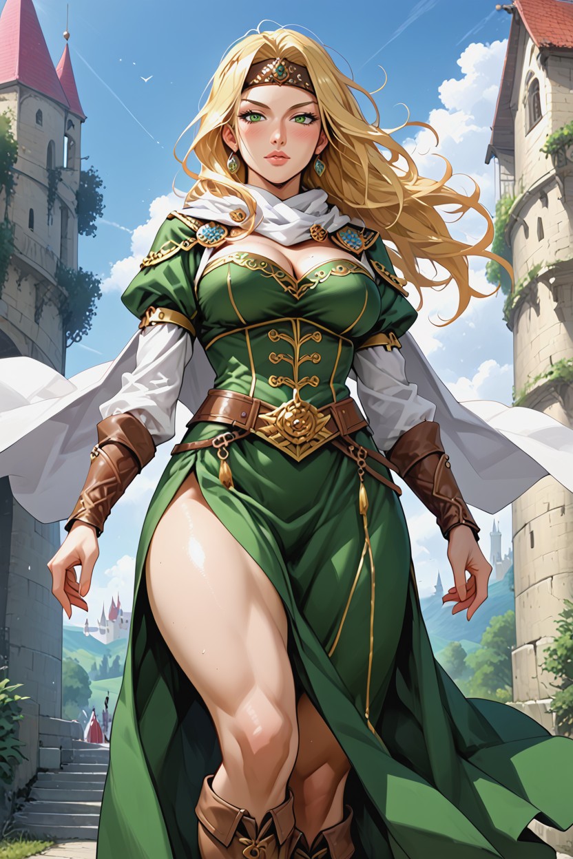 Thighs Exposed, Full Body, Queen AI Porn
