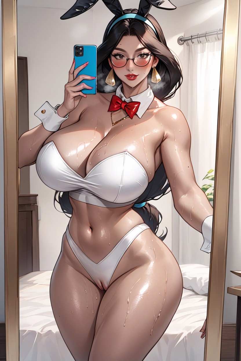 Long Legs, Oiled Skin, Looking At Viewer Hentai AI Porn