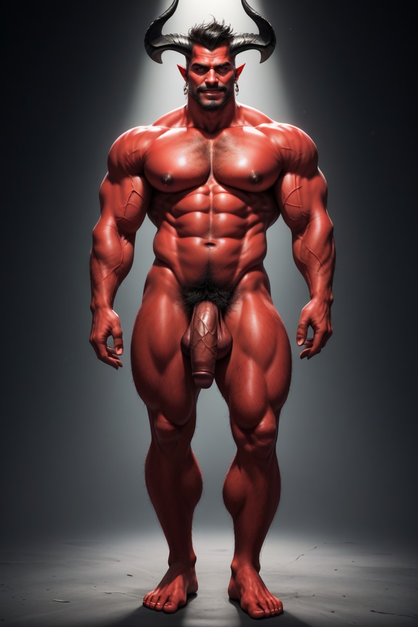 Corps Entier, Parallel Symmetrical Legs, One Devil Porno IA Gay