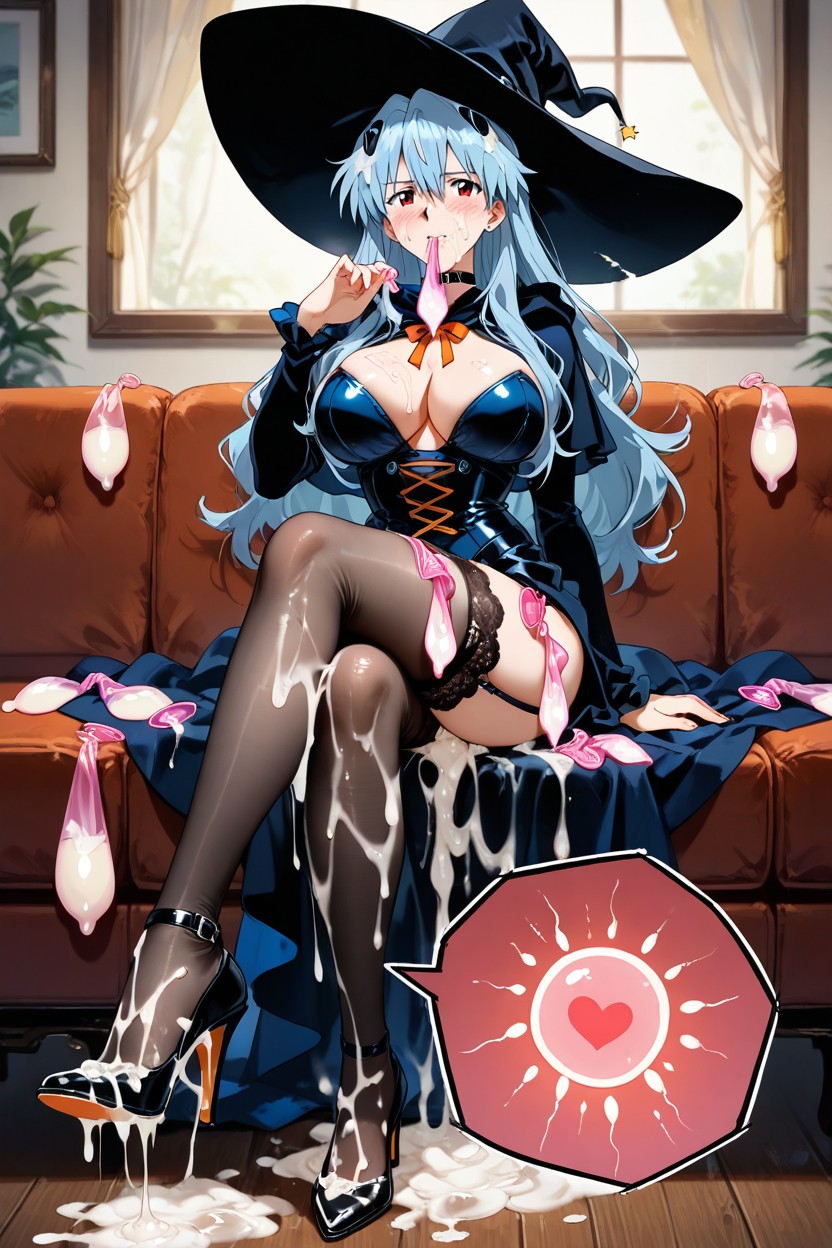 Semen Soaked High Heels, Cum On Hair, A Lot Ring Used Condom Thigh Circumference Hentai AI Porn