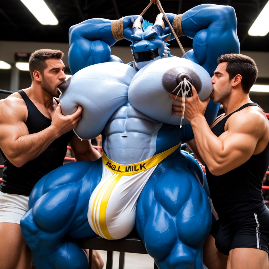 Wrestling Singlet, 極端なボトムヘビー, Greedily Sucking Milk Out Of Boob ゲイAIポルノ