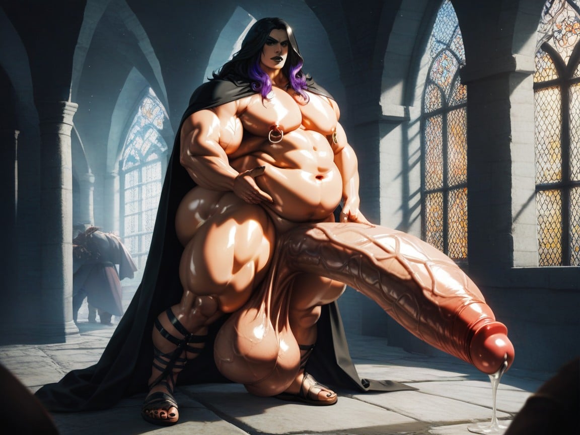 Shiny Skin, Knee-high Sandals, Castle Dungeon 게이 AI 포르노