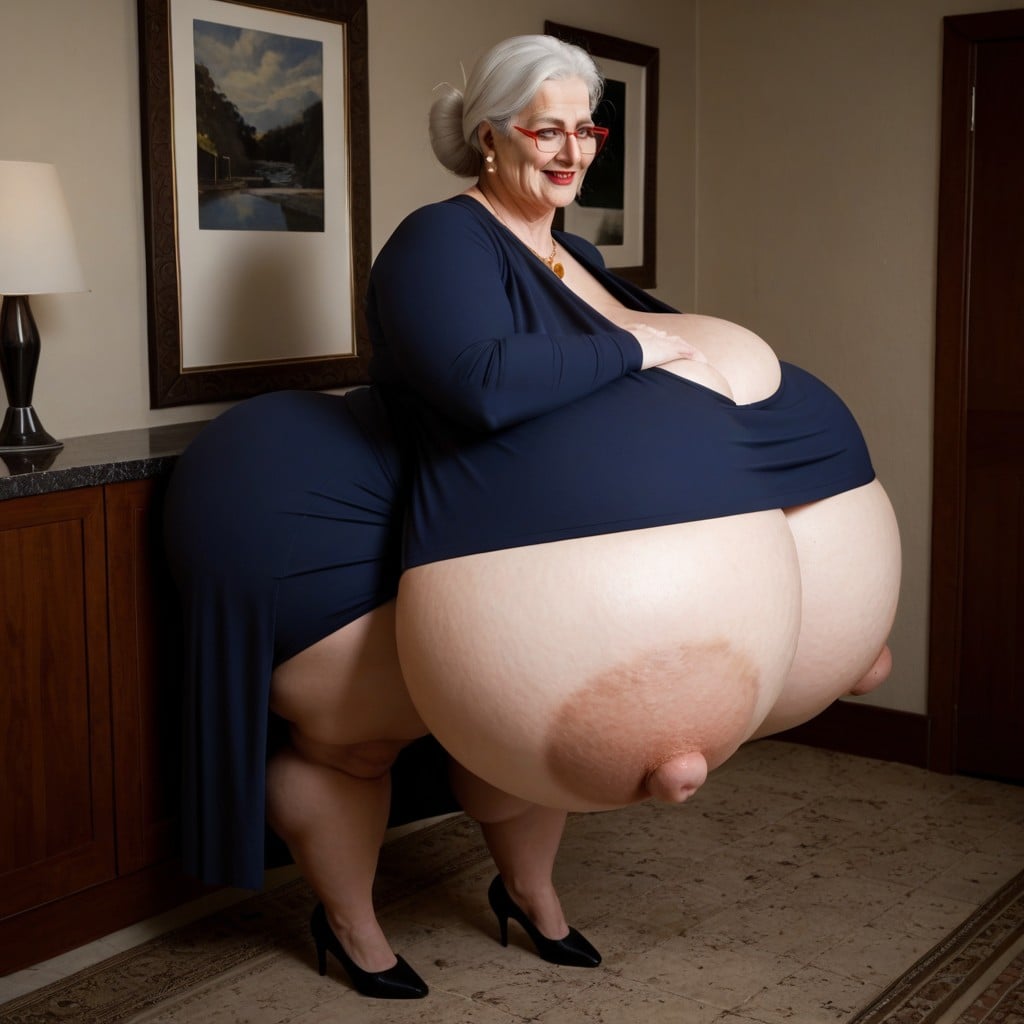 Side View, Large Ass, Model AI Porn