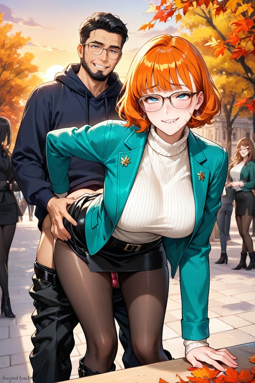 Black Belt, Autumn, Bending Over Hentai AI Porn