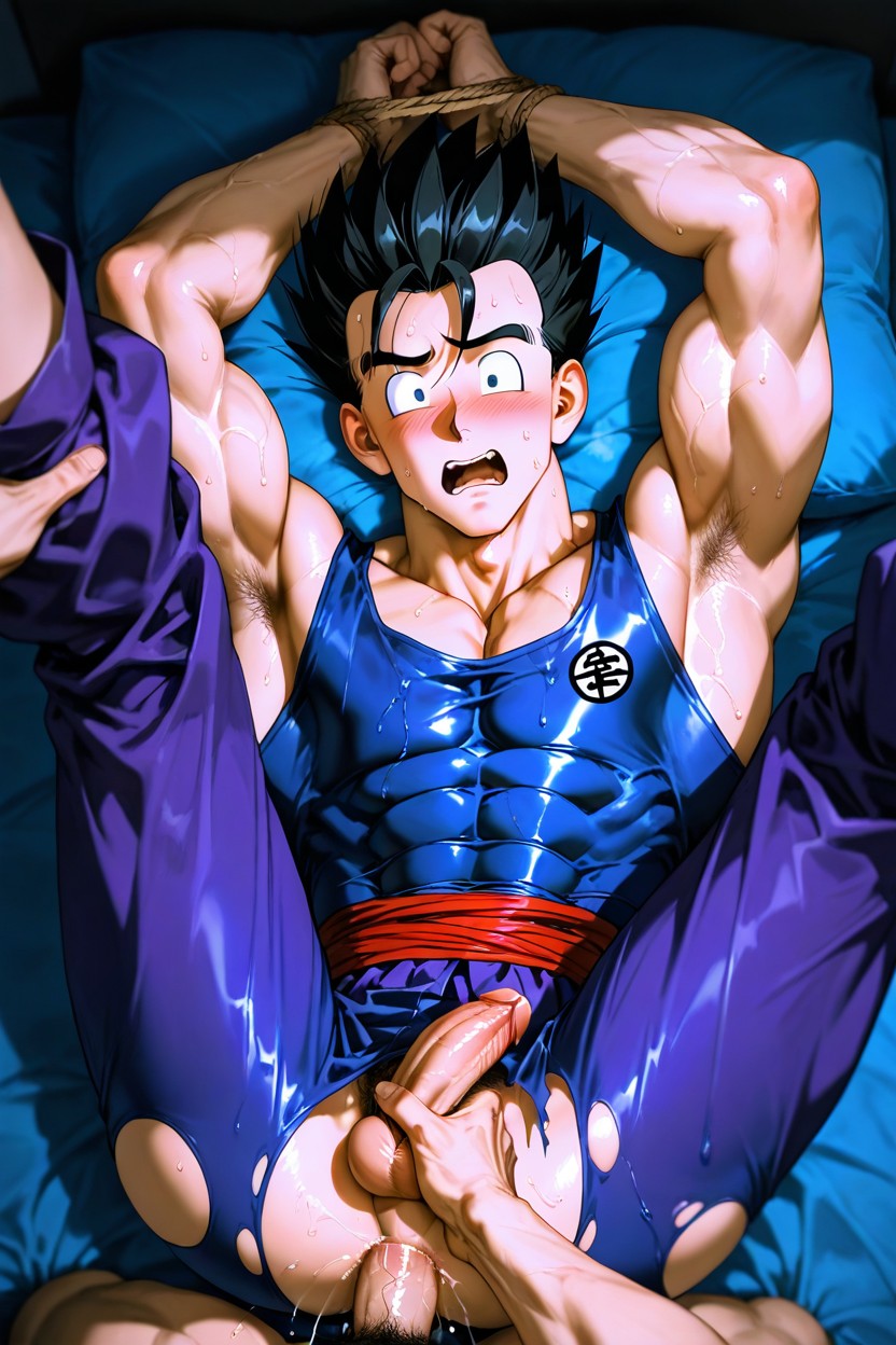 Bottoming, Gohan Injured From Battle, Rough Fuck AI Gay Porn