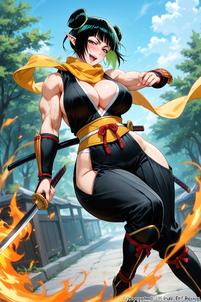 Null Style, Mischievous (smiling While Blushing), Thick Thighs Hentai AI Porn